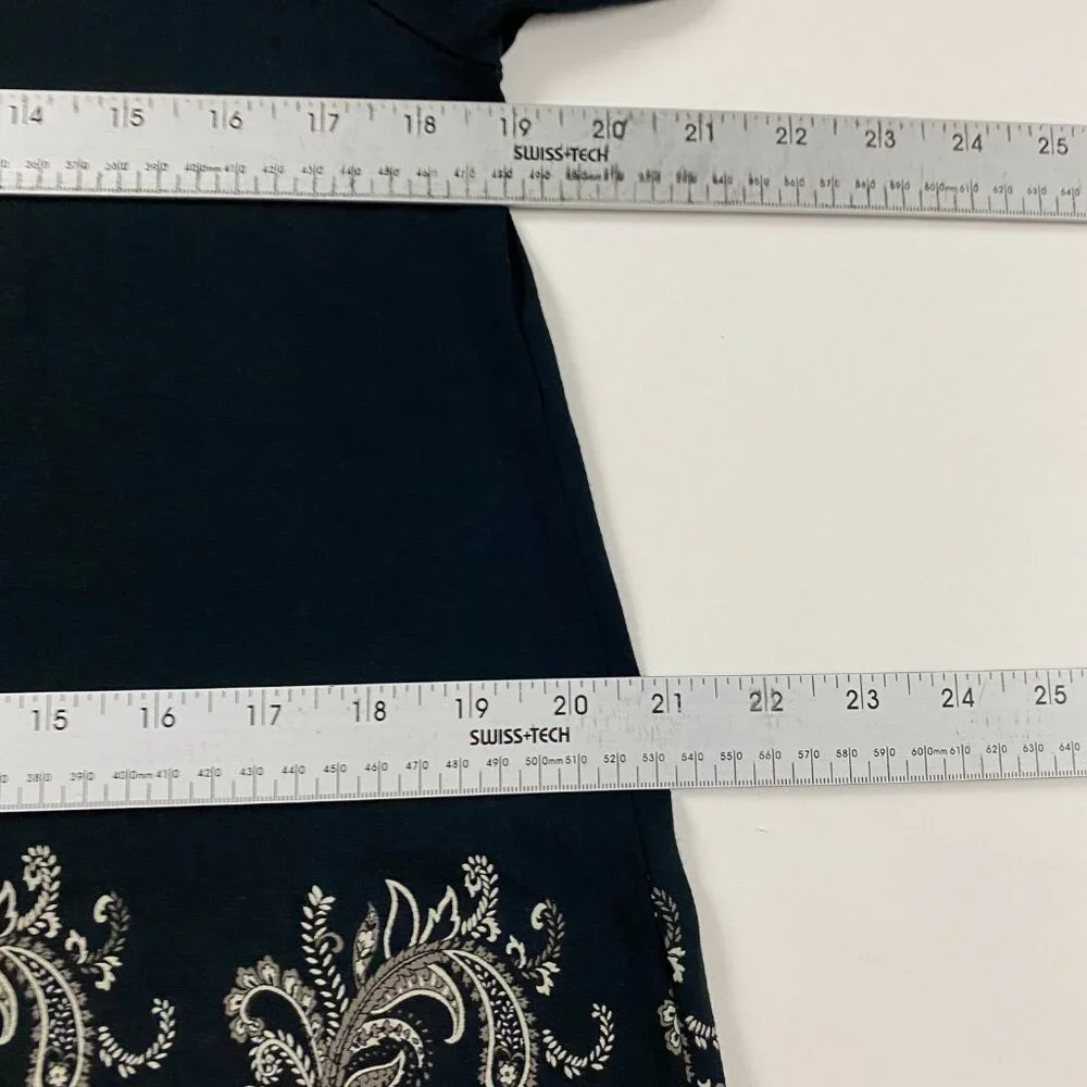 NWOT J. Jill Wearever Collection Long Sleeve Paisley Border Tunic Top Blouse M - Picture 14 of 16